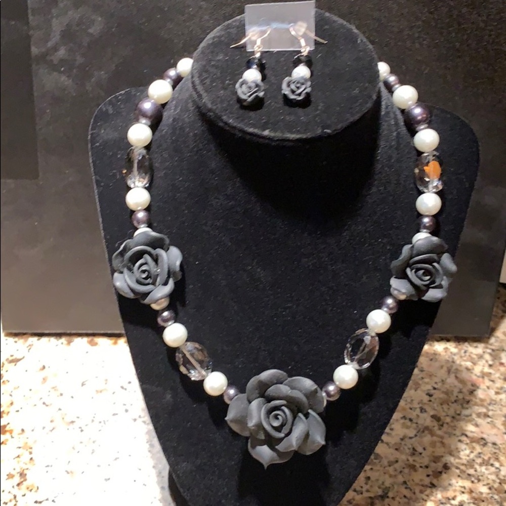 Necklace and earrings
